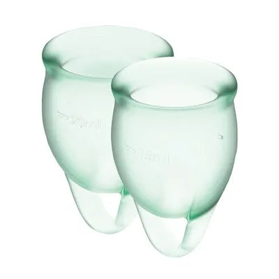 Satisfyer Feel confident Menstrual Cup (Light Green) - Take A Peek