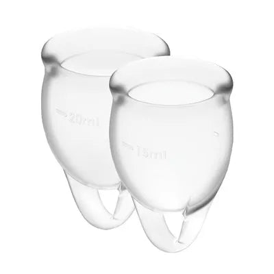 Satisfyer Feel confident Menstrual Cup (Transparent) - Take A Peek