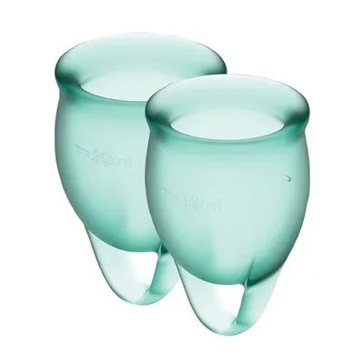 Satisfyer Feel confident Menstrual Cup (Dark Green) - Take A Peek