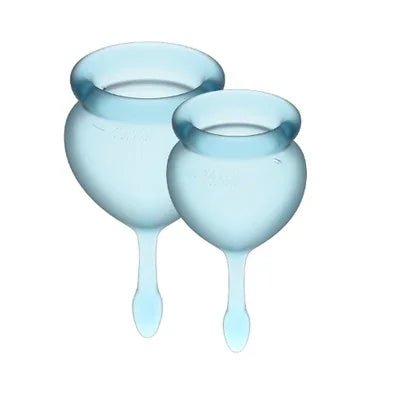 Satisfyer Feel Good Menstrual Cup (Light Blue) - Take A Peek