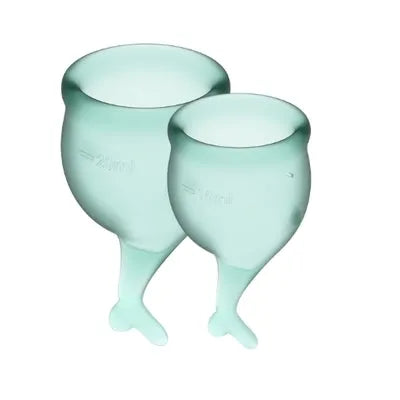 Satisfyer Feel Secure Menstrual Cup (Dark Green) - Take A Peek