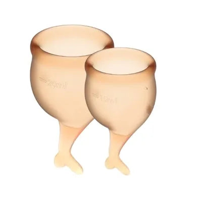Satisfyer Feel Secure Menstrual Cup (Orange) - Take A Peek