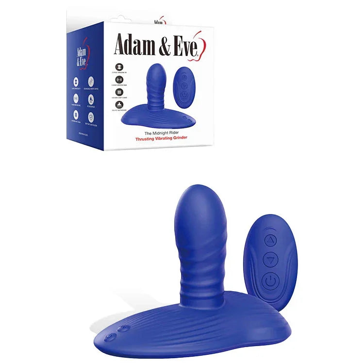 Adam & Eve THE MIDNGHT RIDER - USB Rechargeable Thrusting Vibrating Grinder with Remote Control - Take A Peek