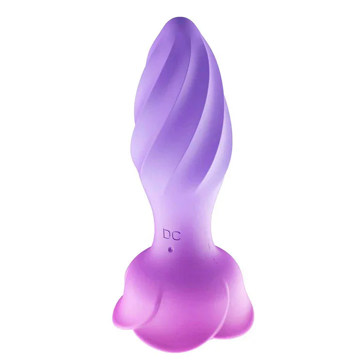 Adam & Eve ROTATING ROSE PLUG - 12 cm USB Rechargeable Rotating & Vibrating Butt Plug with Gem Base - Take A Peek
