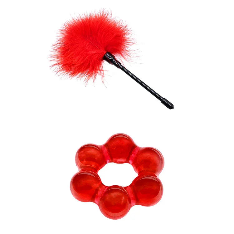 Adam & Eve SENSUAL SCARLET NIGHTS - Black/ Couples Bondage Kit - Set of 10 Pieces - Take A Peek