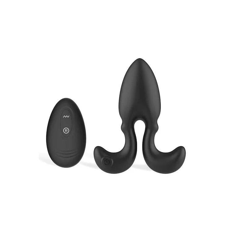 Adam & Eve OMEGA Vibrating Plug - 10 cm USB Rechargeable Vibrating Butt Plug with Remote - Take A Peek