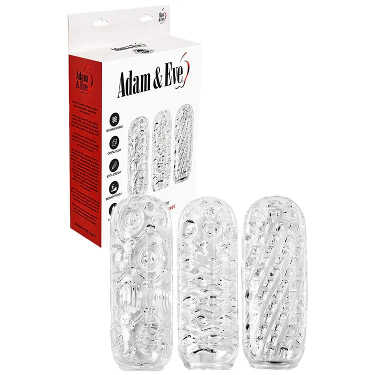 Adam & Eve ADAM'S CRYSTAL TRIO - Strokers - 3 Pack - Take A Peek