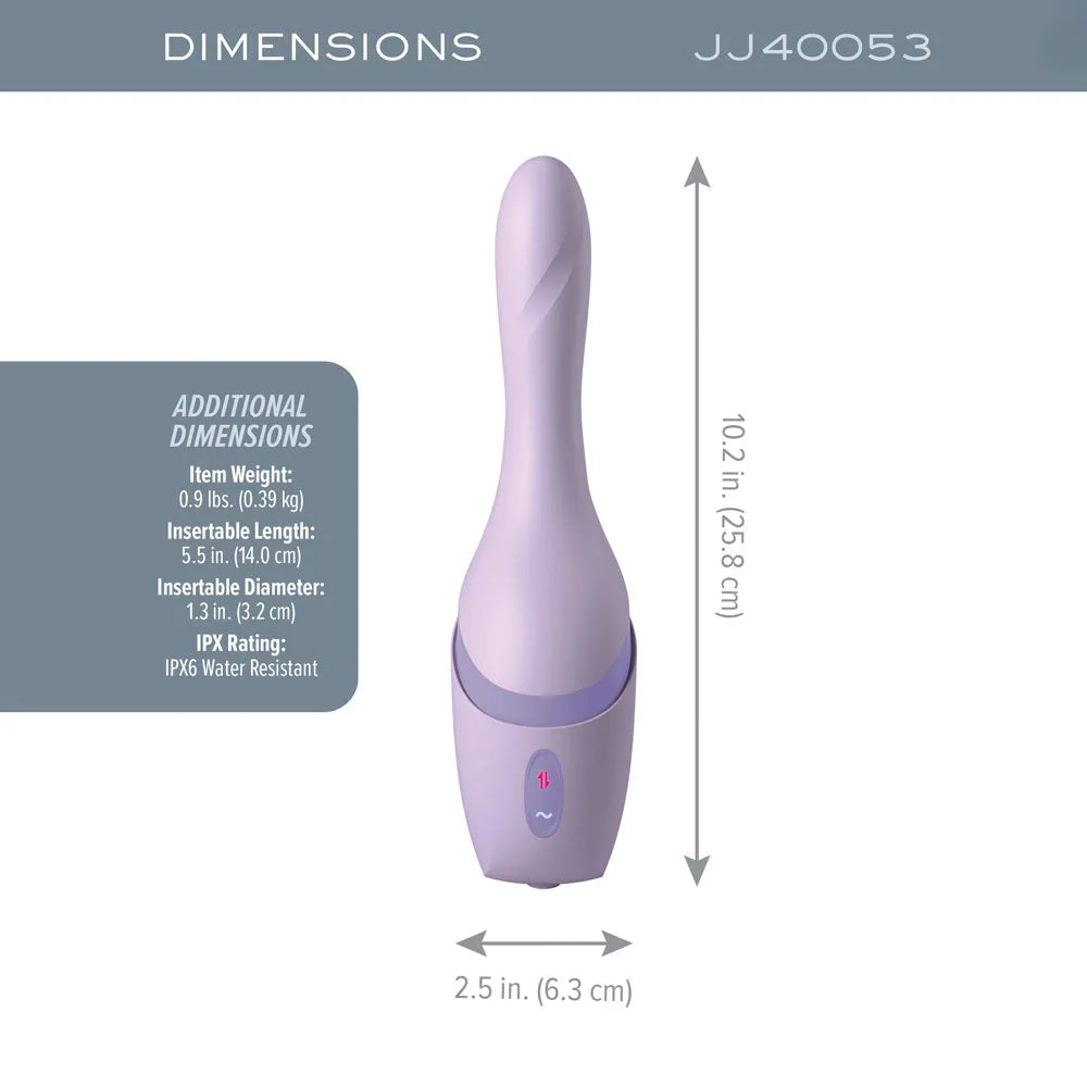JimmyJane Hello Bang - 27 cm USB Rechargeable Warming & Thrusting Vibrator - Take A Peek