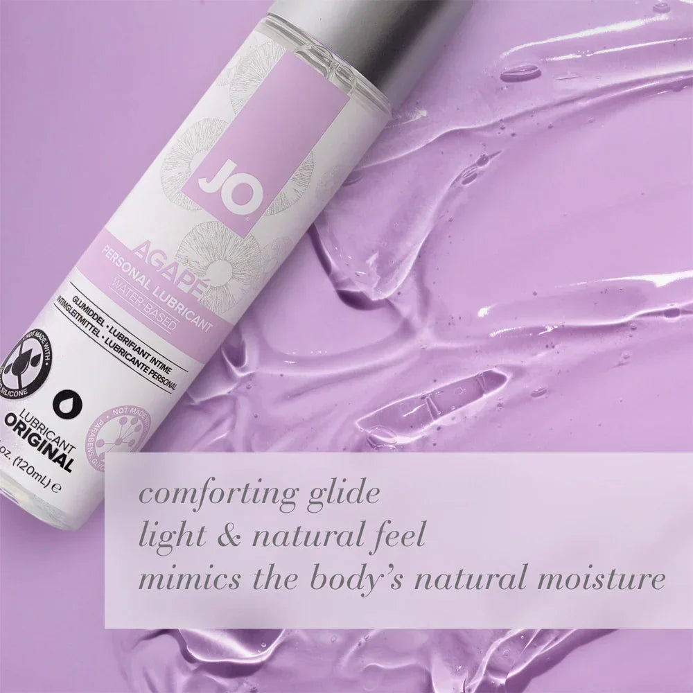 JO Agape Original Lube - 120 mL - Water Based Lubricant for Sensitive Skin - 120 ml Bottle - Take A Peek