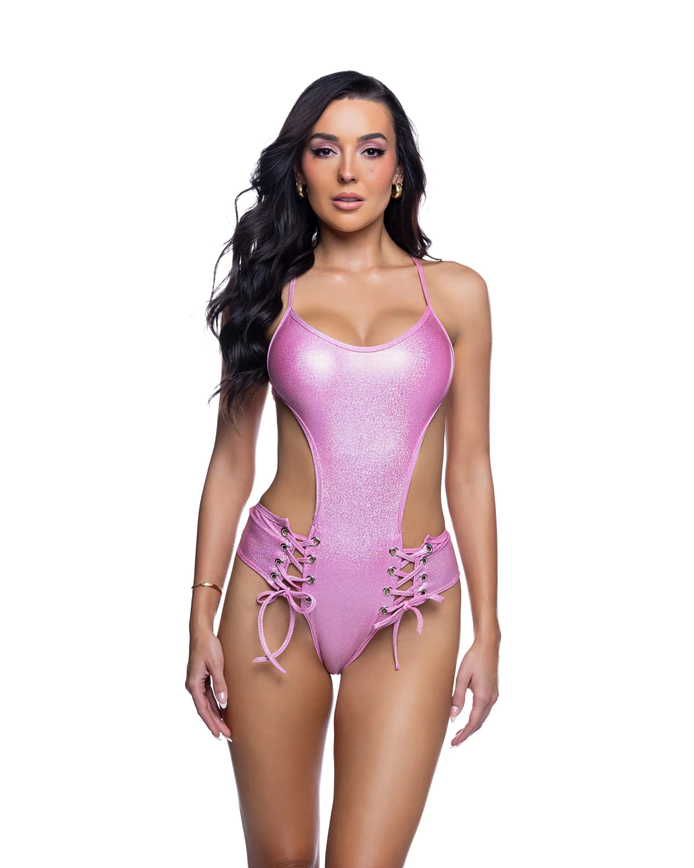 JR285 - Lace-up Bodysuit - Take A Peek