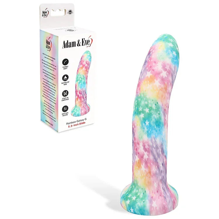 Adam & Eve RAINBOW GALAXY G - Coloured 14 cm Dildo