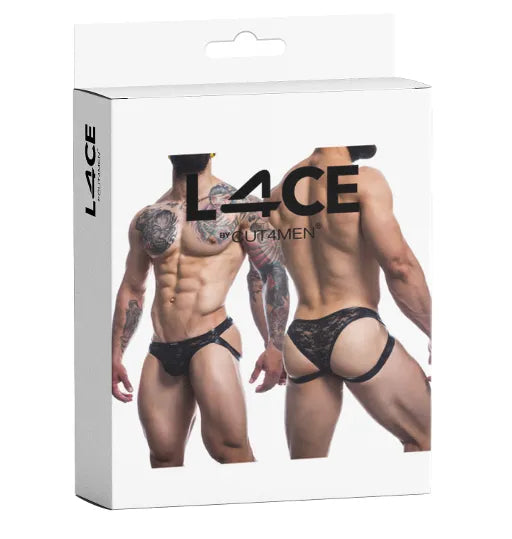 Cut For Men L4CE Jockstrap Capri Black- LARGE - Take A Peek