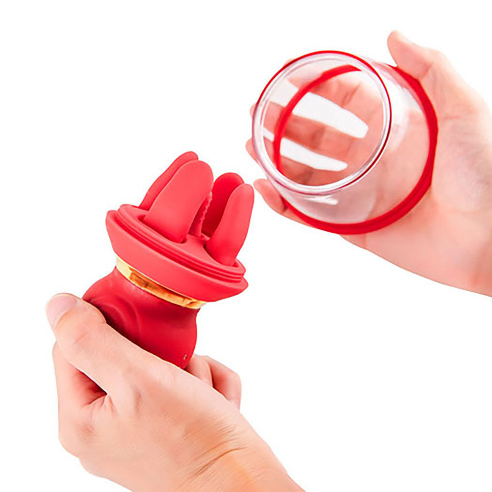 Adam & Eve SQUEEZE-N-PLEASE Pump - - USB Rechargeable Vaginal Pump with Massaging Tongue and Fingers - Take A Peek