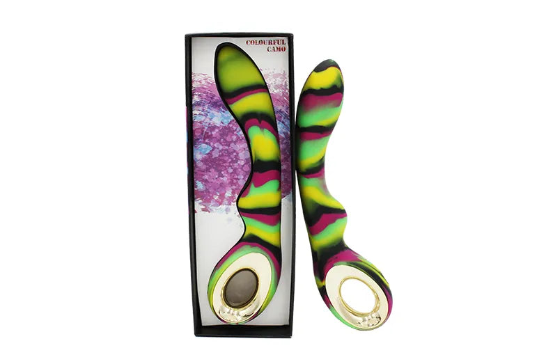 Colourful Camo Magic Vibrator Green - Take A Peek