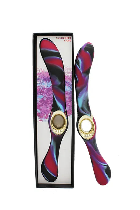 Colourful Camo Entice Vibrator Blue - Take A Peek