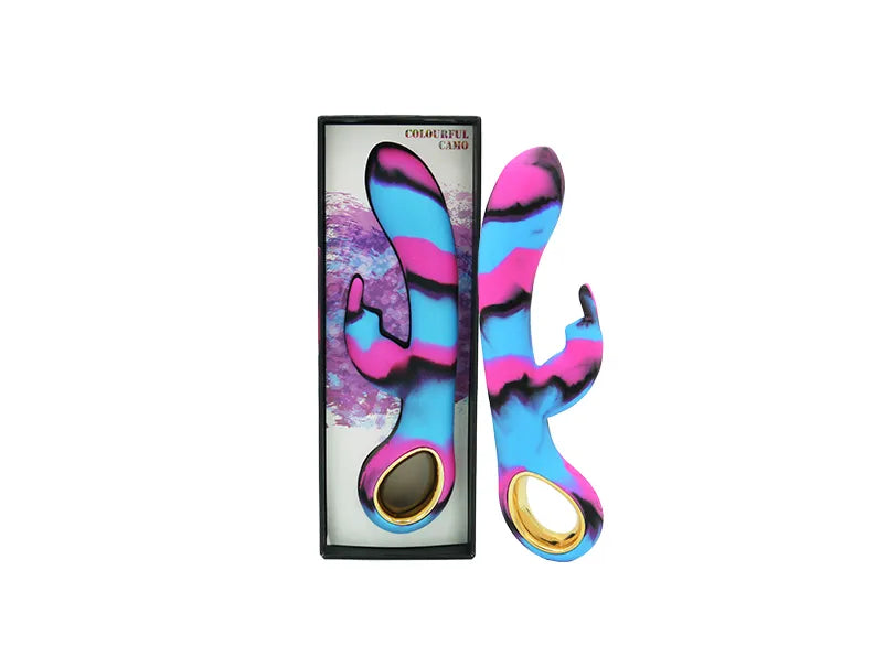 Colourful Camo Dini Vibrator Blue (Heating) - Take A Peek