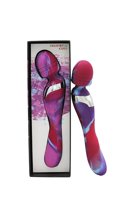 Colourful Camo Beja 2in1 Vibrator Pink - Take A Peek