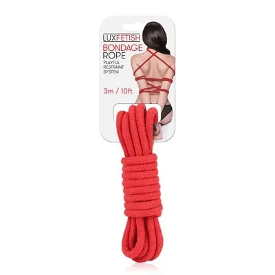 Lux Fetish Bondage Rope 3M Red - Take A Peek