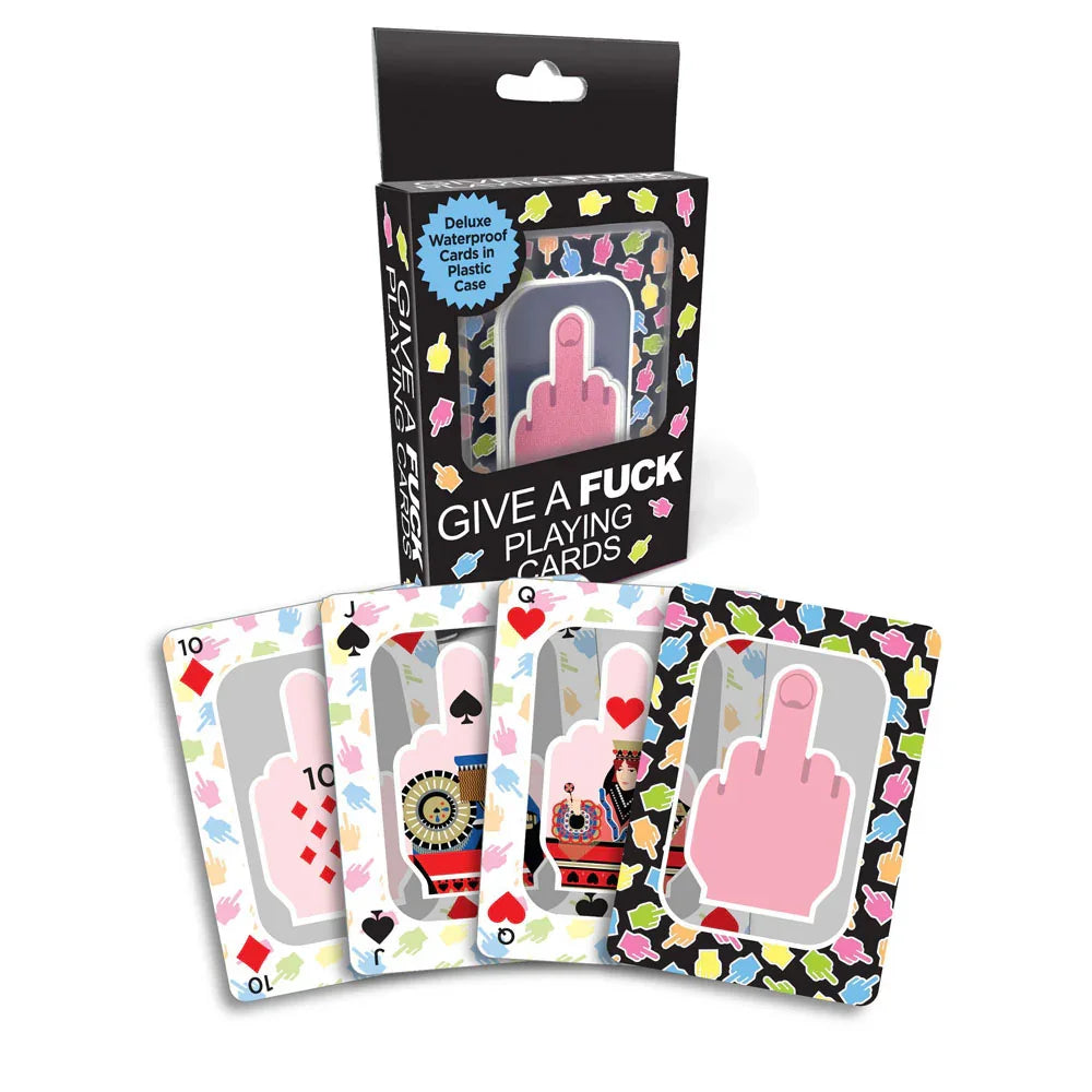 Give A Fuck Playing Cards - Waterproof Novelty Playing Cards - Take A Peek
