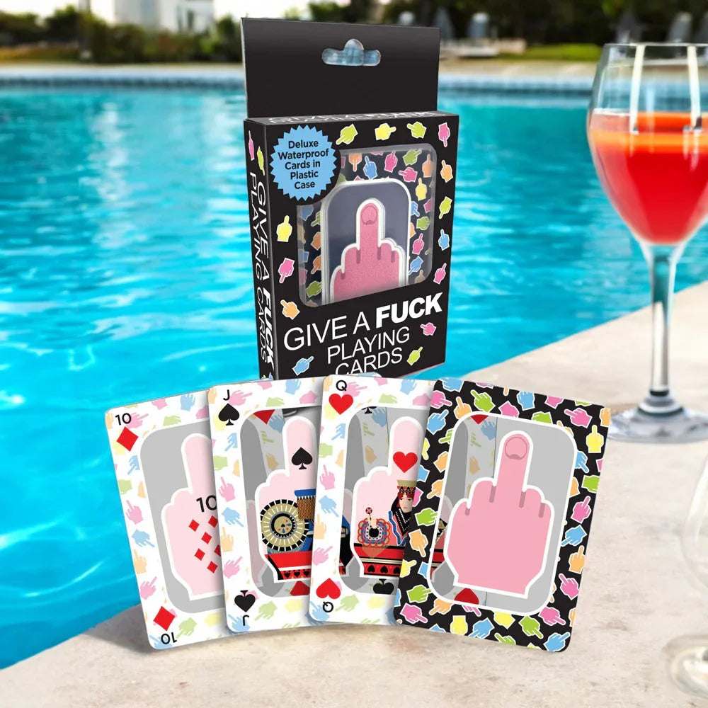 Give A Fuck Playing Cards - Waterproof Novelty Playing Cards - Take A Peek