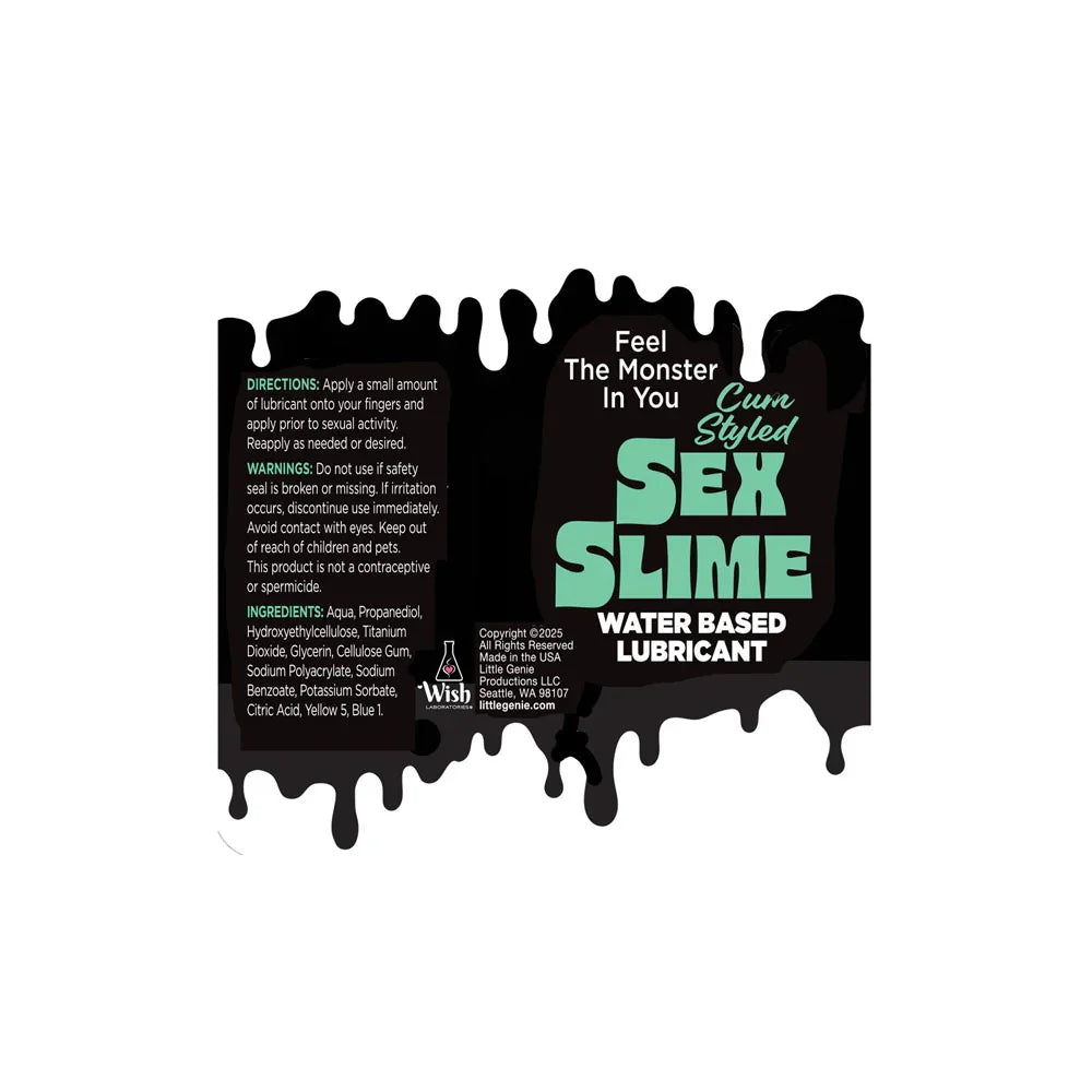 Sex Slime Cum Style Creature Lube - 60 ml - Cum Style Water Based Lubricant - 60 ml Bottle - Take A Peek