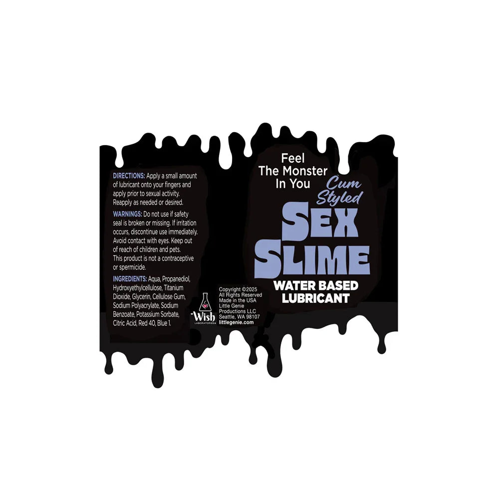 Sex Slime Cum Style Creature Lube - 60 ml - Cum Style Water Based Lubricant - 60 ml Bottle - Take A Peek