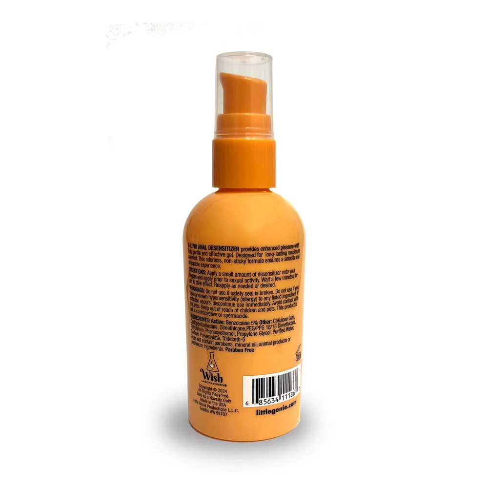 B-LUVD Anal Desensitising Lubricant - Water Based Anal Desensitising Lubricant - 118 ml Bottle - Take A Peek