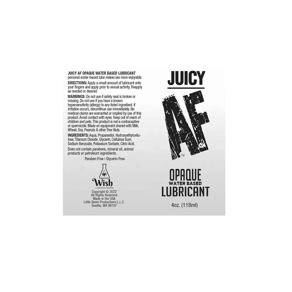 Juciy AF - Waterbased Opaque Lube - 118 ml - Take A Peek