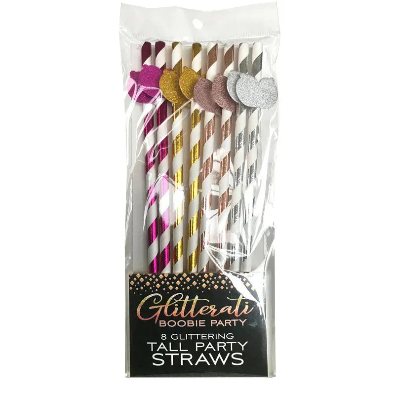 Glitterati - Boobie Tall Party Straws - Take A Peek