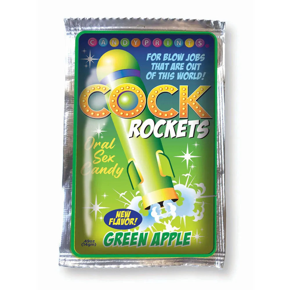 Cock Rockets - Green Apple - Green Apple Flavoured Oral Sex Candy - 15 grams - Take A Peek