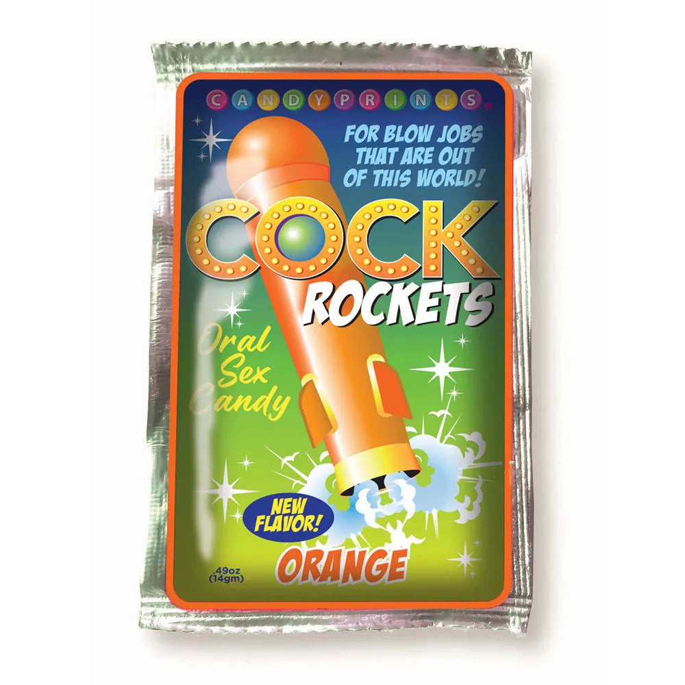 Cock Rockets - Orange - Orange Flavoured Oral Sex Candy - 15 grams - Take A Peek