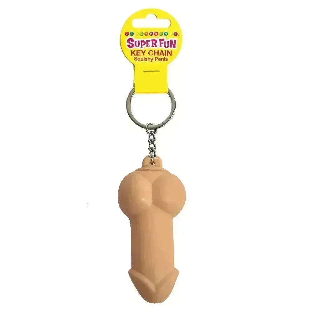 Super Fun Key Chain - Squishy Penis - Novelty Keychain - Take A Peek