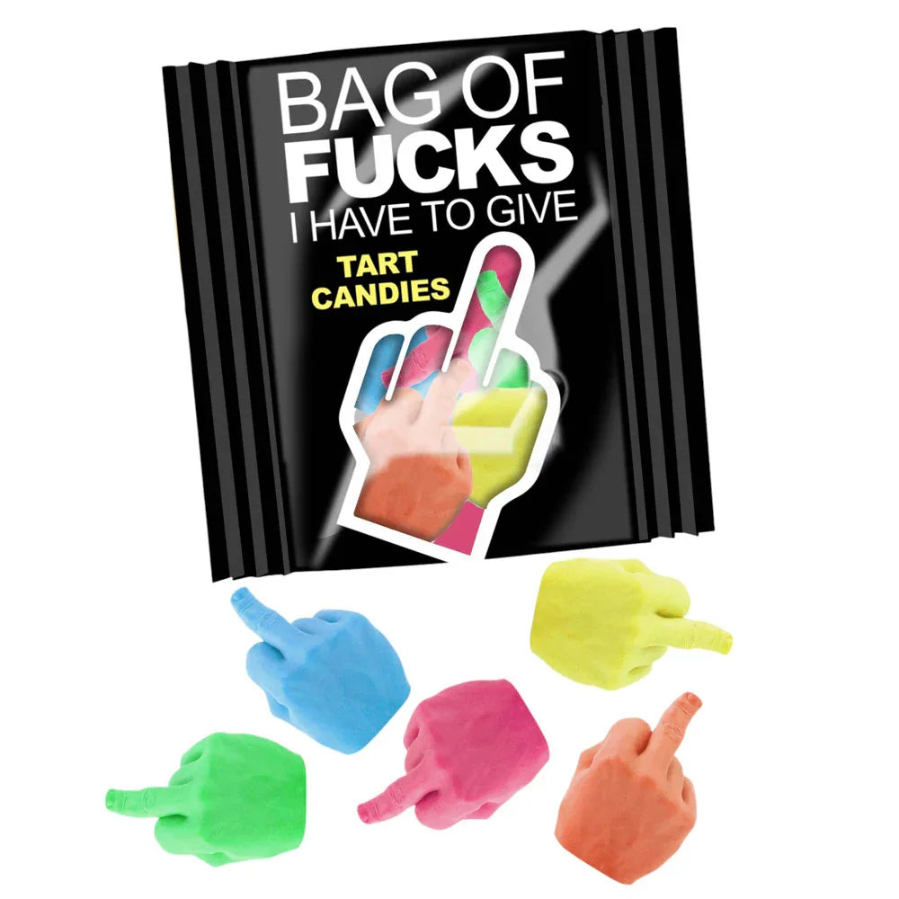 Bag Of Fucks I Have To Give - Bag of 25 - Fruit Flavoured Lollies - Bag of 25 Mini Packs - Take A Peek