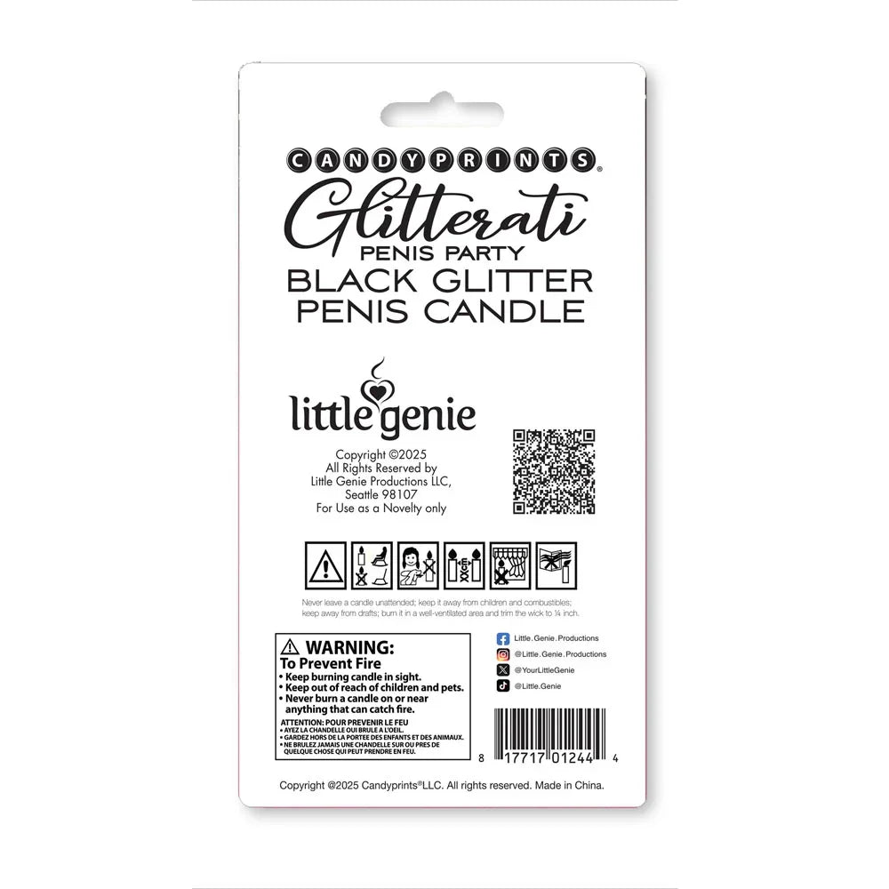 Glitterati Glitter Penis Candle - 10 cm Penis Party Candle - Take A Peek