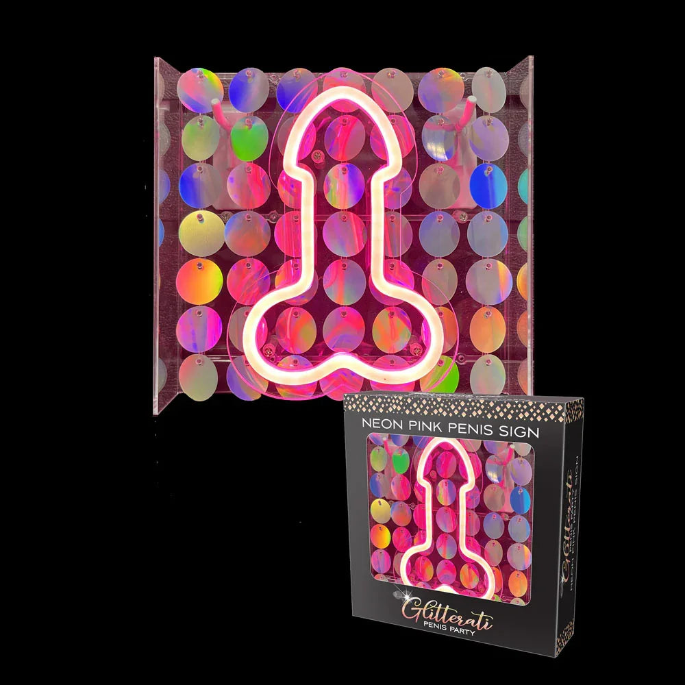 Glitterati Neon Penis Sign - Novelty Neon Light - Take A Peek