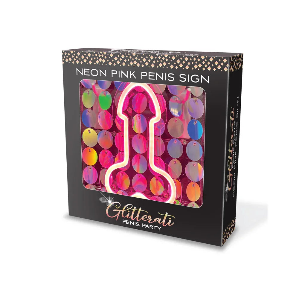 Glitterati Neon Penis Sign - Novelty Neon Light - Take A Peek