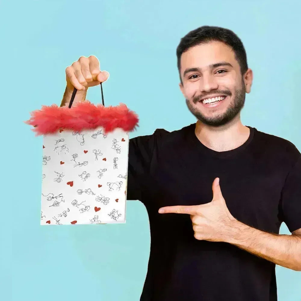 Stick Figures Gift Bag - Novelty Gift Bag - Take A Peek