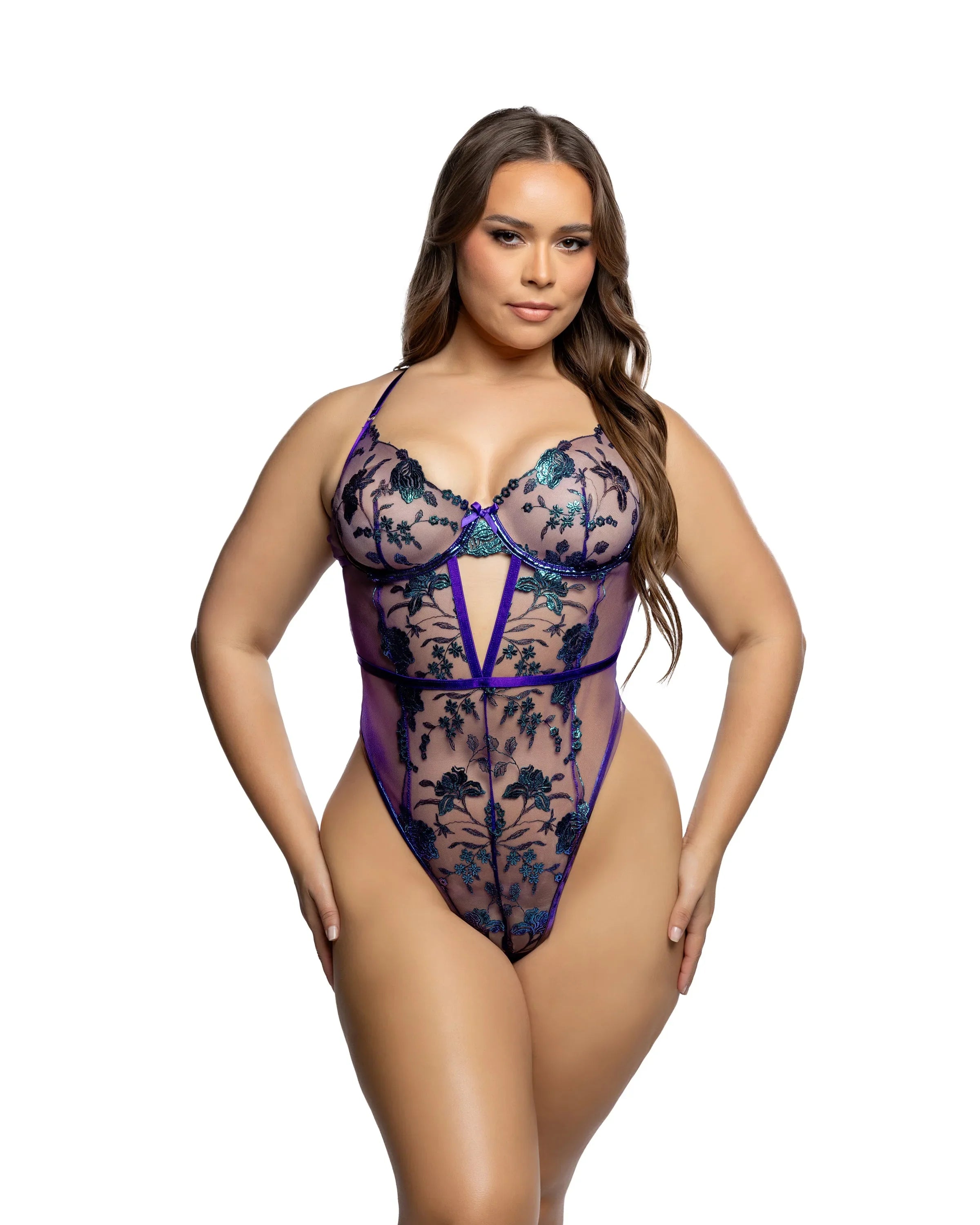 LI1045 - Electric Shimmer Teddy - Take A Peek