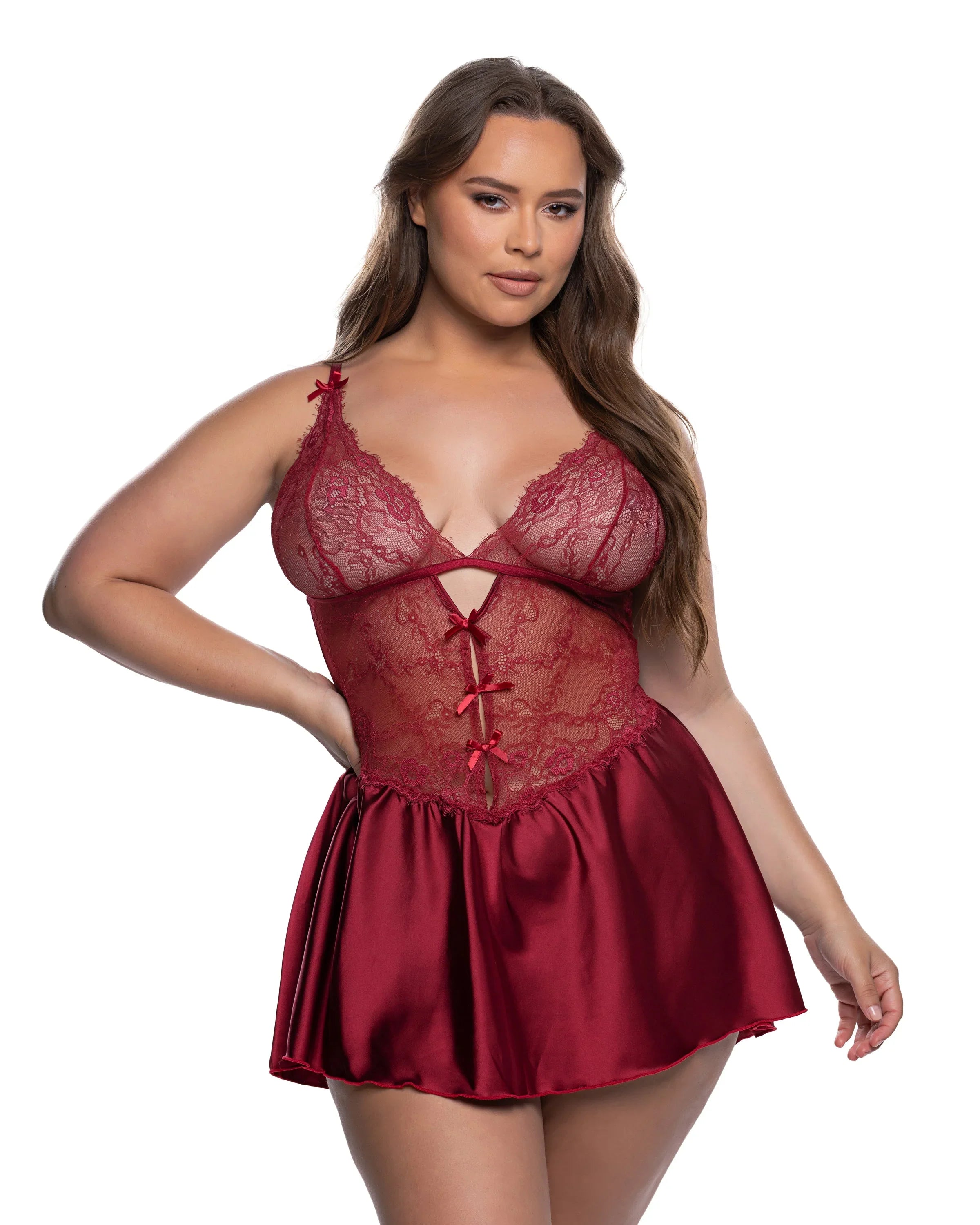 LI838 - Paradise Dream Babydoll 2-Piece Set - Take A Peek