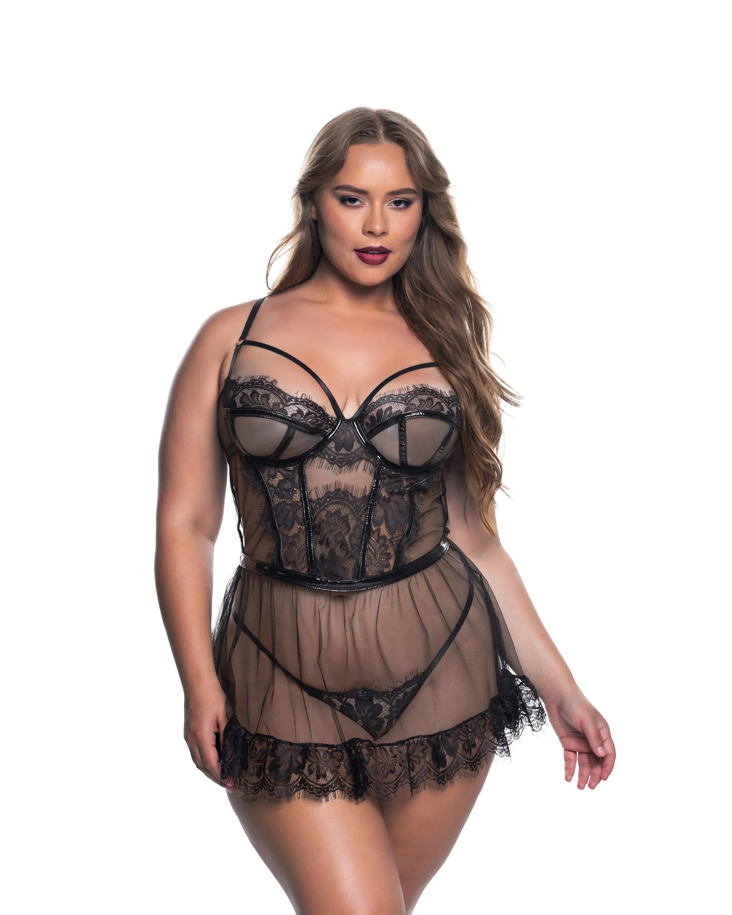 LI839 - Eden Babydoll 2-Piece Set - Take A Peek