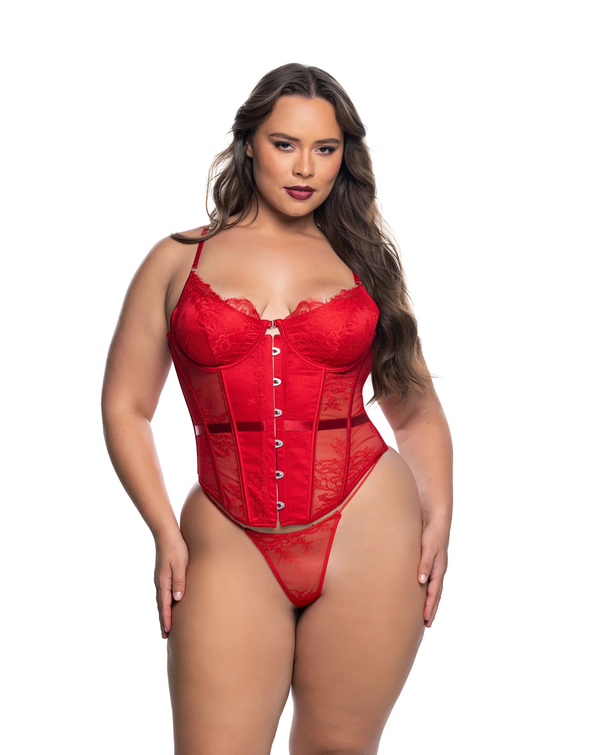 LI853 - Essentials Lace Corset - Take A Peek