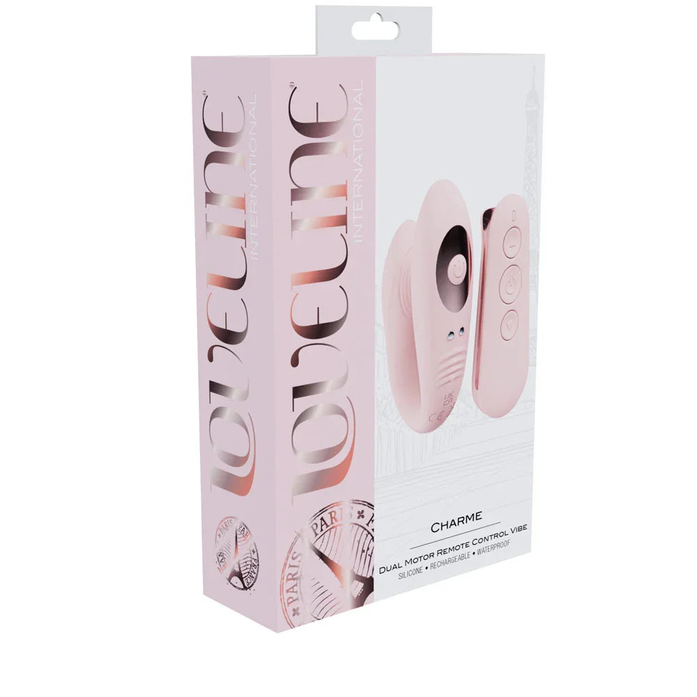 LOVELINE Charme Dual Motor Vibe - USB Rechargeable Dual Motor Vibrator with Wireless Remote - Take A Peek