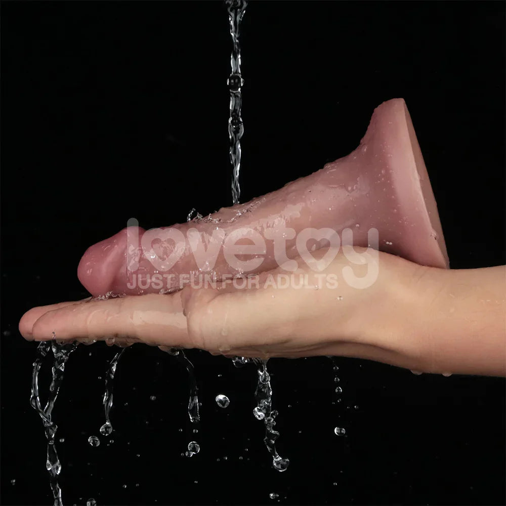 Dual Density Power Cock - 6 Inch Flesh - Flesh 16 cm USB Rechargeable Vibrating Dong