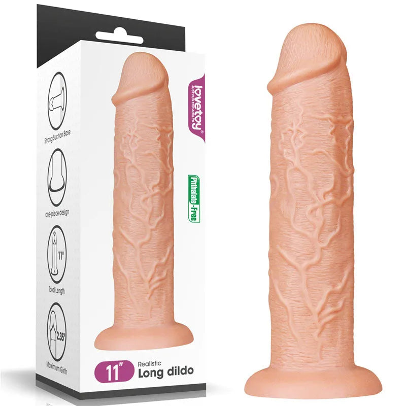King Size 11'' Realistic Dildo - 28 cm Dong - Take A Peek