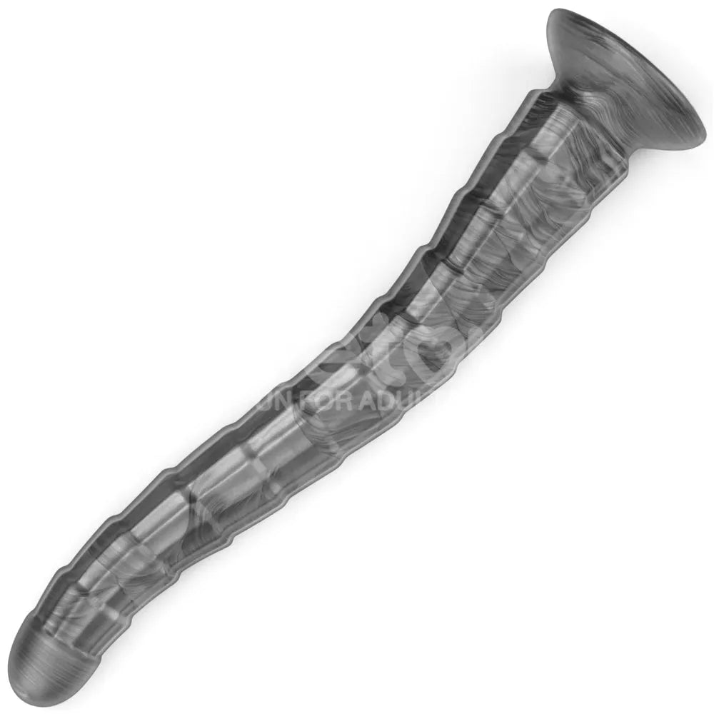 King Sized Vibrating Vibrax Slider - Grey 36.8 cm (14.5'') USB Rechargeable Vibrating Dildo - Take A Peek