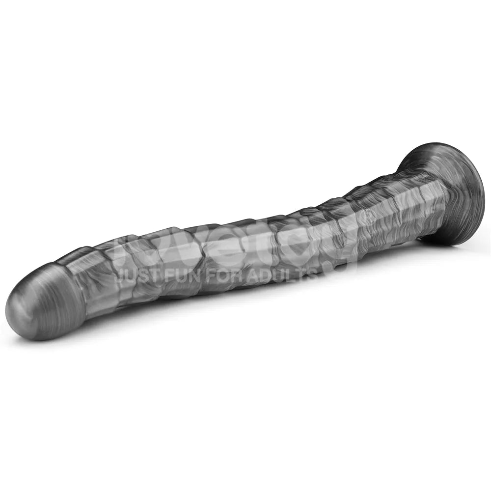 King Sized Vibrating Vibrax Slider - Grey 36.8 cm (14.5'') USB Rechargeable Vibrating Dildo - Take A Peek
