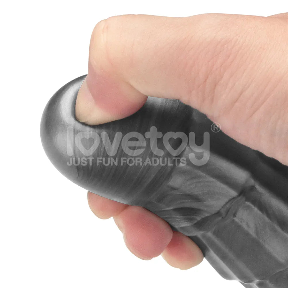 King Sized Vibrating Vibrax Slider - Grey 36.8 cm (14.5'') USB Rechargeable Vibrating Dildo - Take A Peek