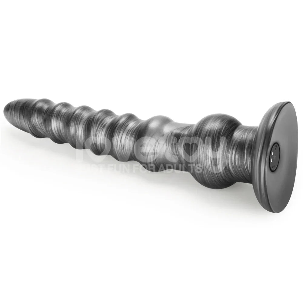King Sized Vibrating Vibrax Slider - Grey 32.3 cm (12.5'') USB Rechargeable Vibrating Dildo