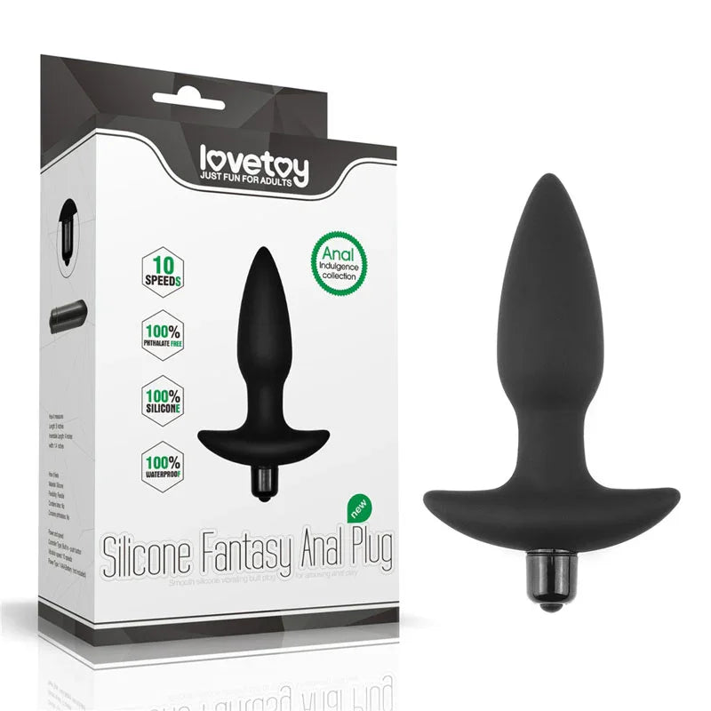 Anal Indulgence Collection Silicone Fantasy Anal Plug - 14.5 cm Vibrating Butt Plug - Take A Peek