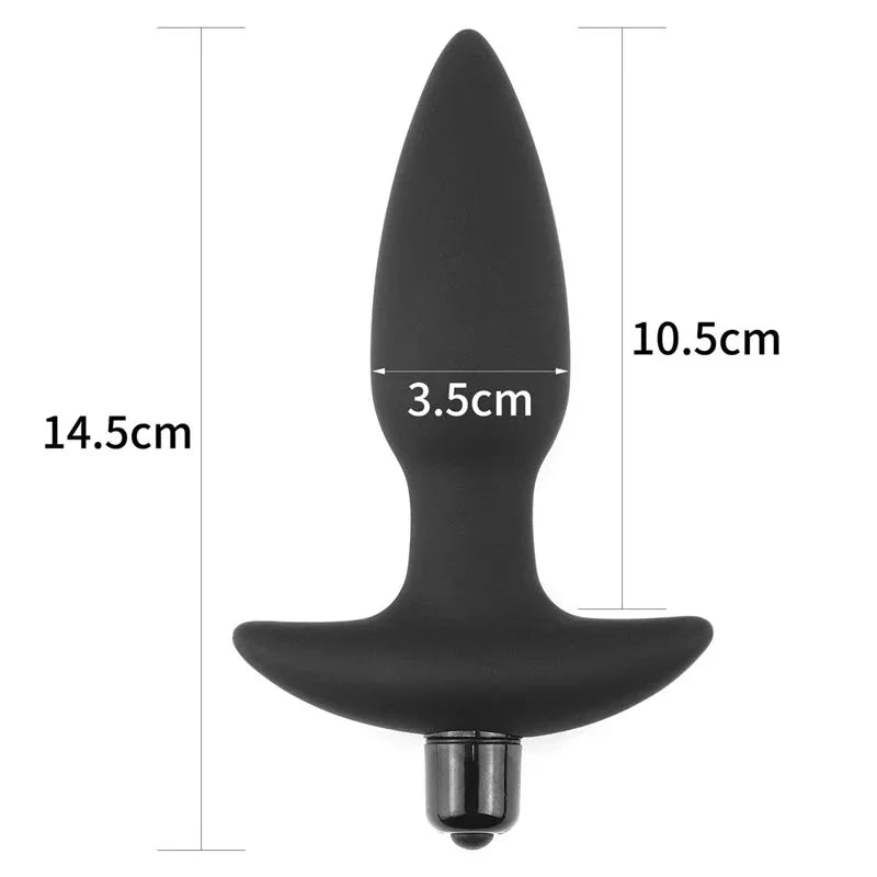 Anal Indulgence Collection Silicone Fantasy Anal Plug - 14.5 cm Vibrating Butt Plug - Take A Peek